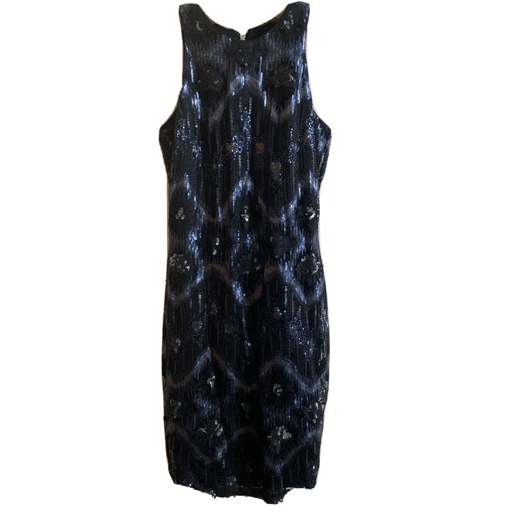 Cache Nylon Sequin Bodycon Dress Sleeveless, Size small